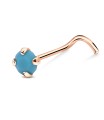 Preciosa Turquoise Curved Nose Stud NSKZ-113
